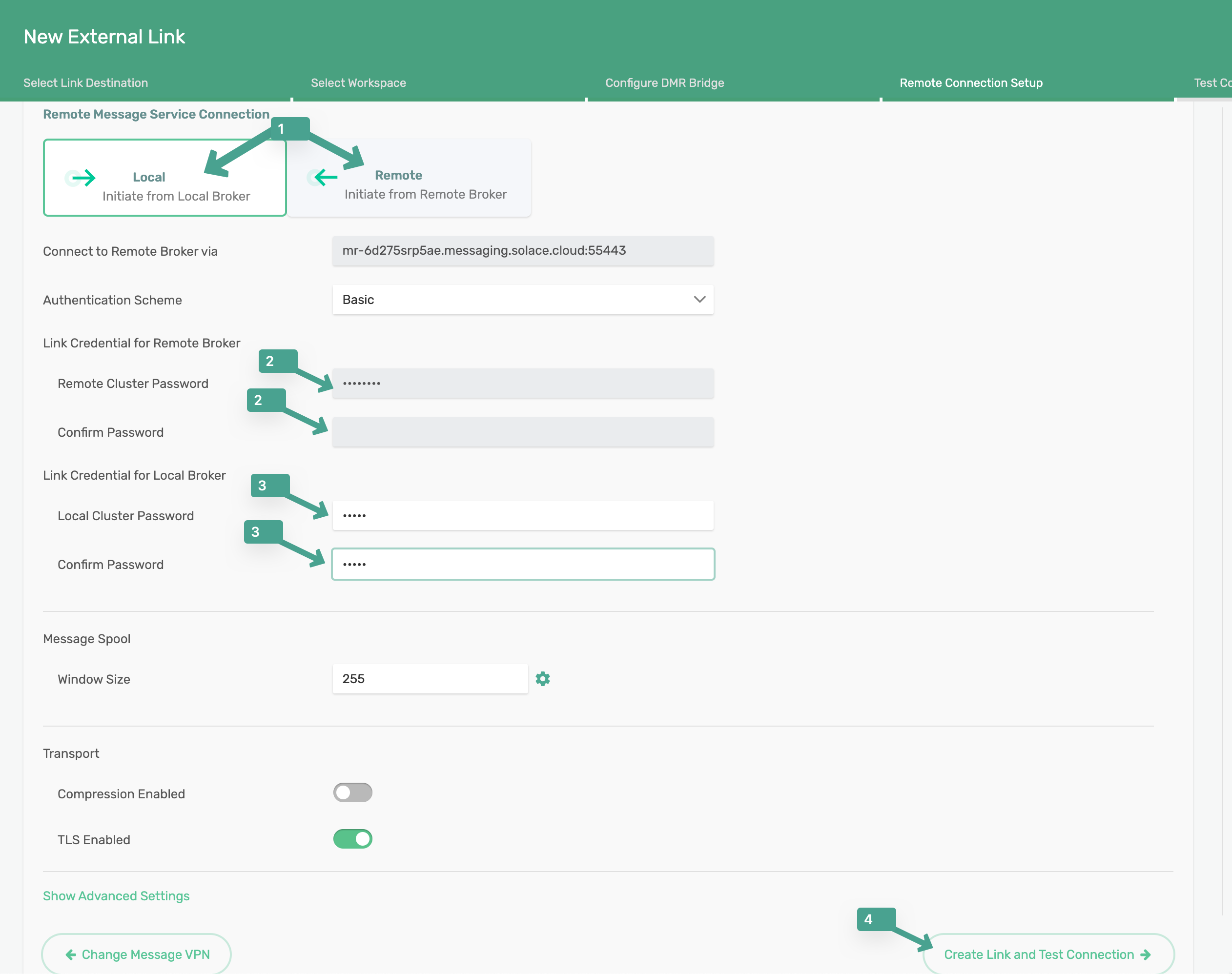 Configure Connection Parameters